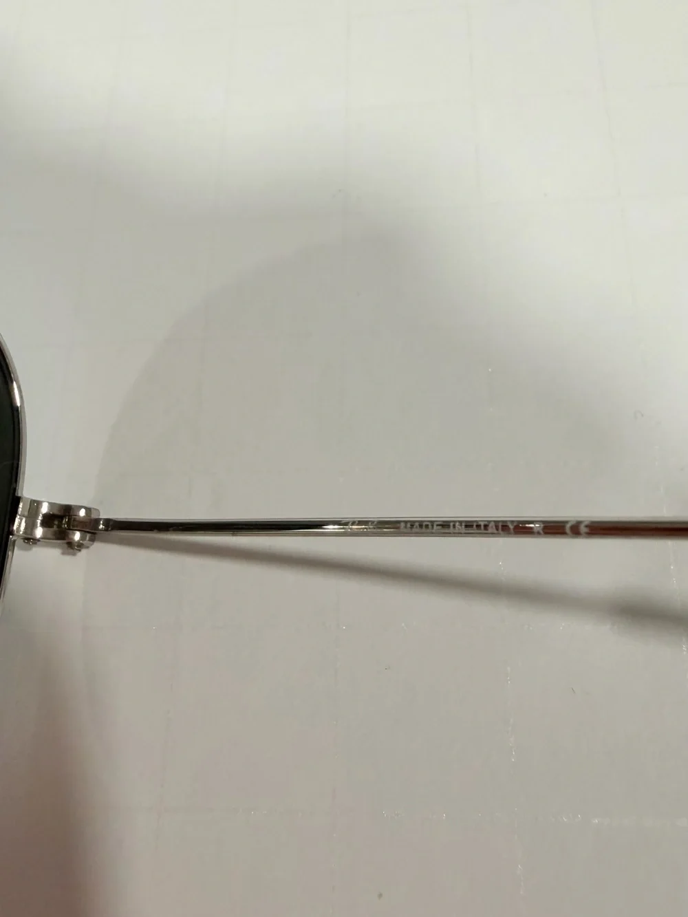 Ray-Ban Aviator Sunglasses in Silver Frame with Green Lenses